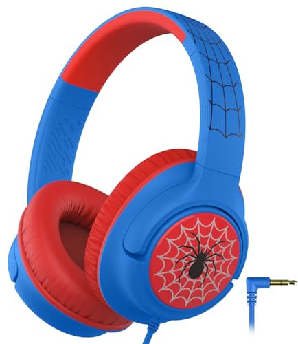 iClever Casque Audio Filaire pour Enfants avec Cordon, Volume sûr 85 dBA, Son stéréo Pliable et réglable, Prise Jack 3,5 mm, Casque Filaire pour école/garçons/Filles/iPad/Tablette/Voyage