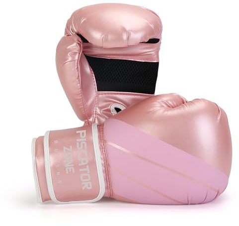 PiscatorZone Pro Style Boxing Gloves Punching Bag Gloves for Women, PU Leather Gloves for Training Muay Thai, Sparring, Fighting Kickboxing,Heavy Punching Bag Gloves for Ladies (8oz)