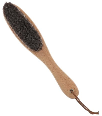 BESPORTBLE Fusselbürste mit Holzgriff und Rosshaarborsten Staubbürste für Pferde Weiche Kleiderbürste aus Rosshaar Fusselentferner für Anzüge Anzugreinigungsbürste Pferdespezifische Pflegebür