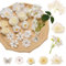 Nurila Kunstblumen zum Basteln, Weiß Künstliche Blumen, 7 Stile Arten von Blumen Fake Flowers, Deko Blumen kunstblumen für DIY Basteln Scrapbooking Hochzeit Home Handwerk Haarschmuck