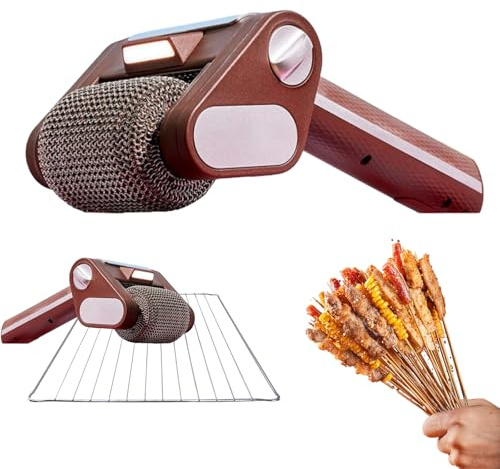 BBQ Electric Grill Brush,Cordless Roller Cleaning Brush, Detachable Brush Head, 350RPM High-Power Cordless Motor, Remove Stubborn Grease and Food Residues, Kitchen and Grill Cleaning Tools