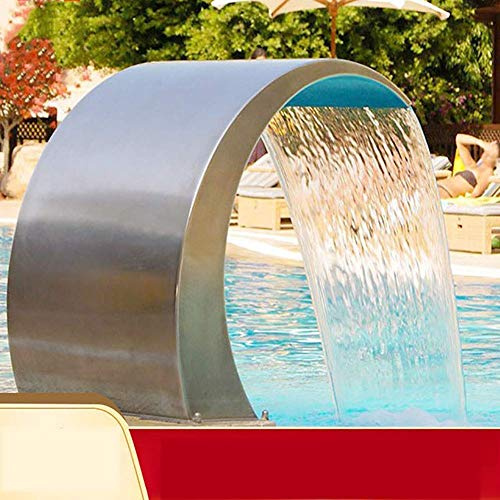 XDAWQP Fontana da Giardino con Cascata, in Acciaio Inox, per Piscine interrate, per laghetti da Giardino, per Esterni, 300 x 150 mm