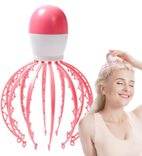 Strumento elettrico per massaggio della testa, strumento portatile per massaggio dei capelli, 3 modalità, massaggiatore per cuoio capelluto e polpo, per rilassare il cuoio capelluto