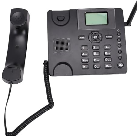 LICAEVEY Kabelloses Tischtelefon, Dual-SIM-Karte, Quad-Band-2G-Schnurlostelefon mit 5-Tage-Standby, Integriertem FM-Radio und Wecker für den Einsatz zu Hause, Im Büro und Im Hotel