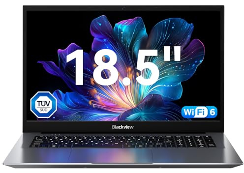 [3 Jahre Garantie] 2026 Blackview Acebook 10 18,5 Zoll Laptop W-11, Twin Lake N150 (bis zu 3,6 GHz) 60.8Wh, 16GB RAM 512GB Notebook, HDMI+WiFi 6+BT 5.2+USB 3.2 - Business/Home/Studenten, TUV Certified