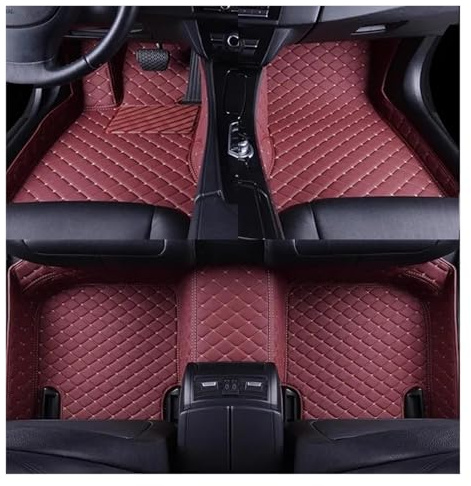 Tappeti Per Auto Per Mercedes Per Benz Classe B W246 2012-2019 Tappetini Per Auto Accessori Interni In Pelle Artificiale(VINO ROSSO)