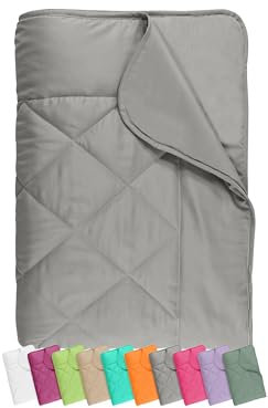 npluseins Sommerdecke 135x200 cm - dünne und leichte Bettdecke für den Sommer - Mikrofaser - Ökotex 100 - waschbar 60 Grad - 732.932, grau