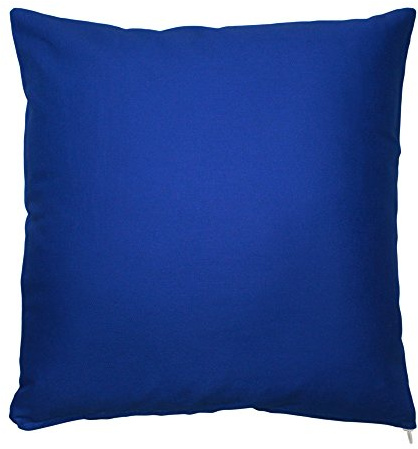 Haus und Deko Kissenbezug 60x60 cm Royal Blau Uni Kissenhülle 100% Baumwolle mit Reißverschluss Kopfkissen Zierkissen Kissen Bezug