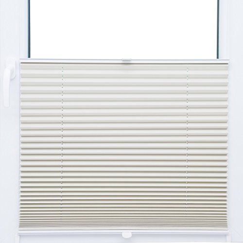 KS Handel 24 Thermo Black Out PLISSEE 55x200 cm FALTROLLO BEIGE METALLIC 100% VERDUNKELND - 80 GRÖßEN im Shop - MEGA Auswahl