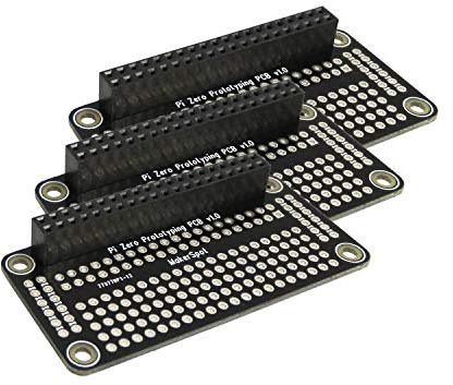MakerSpot Proto Board Breadboard HAT Soldered with Female Pin Connector PCB Prototyping Board for Raspberry Pi Zero W (3 Pack)