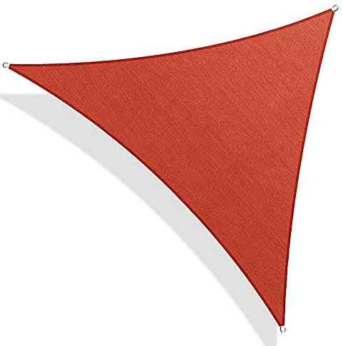 DKLE 6x6x6 m Vela Ombreggiante Triangolare, Tenda a Vela Impermeabile, Tenda Parasole Esterno, Protezione Raggi UV Vela Tenda, Impermeabile e Resistente, per Giardino, Balcone, Terrazza