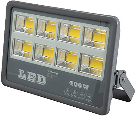 400W FLOODLIGHT LED FOCO PROYECTOR LED PARA EXTERIORILUMINACIÓN DECORACIÓN 3000K LUZ CARIDA IP66 GRIS
