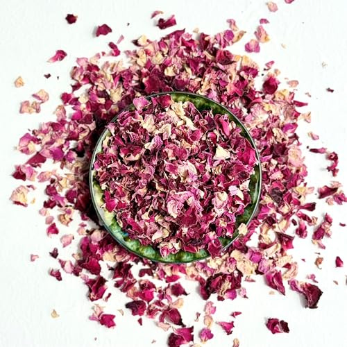 Edible Pink & Red Rose Natural Dried Petals Blend - 25g - Certified Food Grade (110)