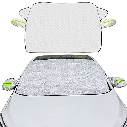 XiXiRan Copertura Parabrezza Auto Magnetica, Protezione Inverno, 9 Magneti, Ripiegabile, Contro Neve Ghiaccio Gelo Polvere Sole, 157 * 126cm
