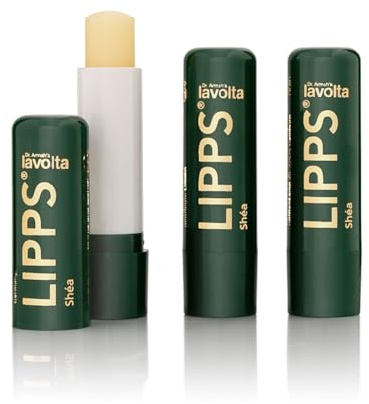 Dr. Armah - Lavolta Shéa - LIPPS Sheabutter Trio (3 x 4,7g) - Lippenpflege mit Shea Butter für langanhaltende Pflege & Schutz ohne auszutrocknen - geschmacksneutraler & farbloser Lippenbalsam - vegan