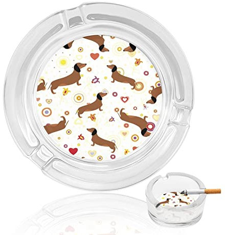 Aschenbecher Für Zigaretten Hund Dackel Muster Kristallglas Aschenbecher Rauchen Aschenbecherhalter Für Home Hotel Office Table Top