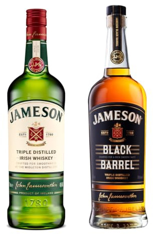 JAMESON Caskmates Whisky Irlandais - 40%, 70cl & Original Whisky Irlandais - 40%, 1L