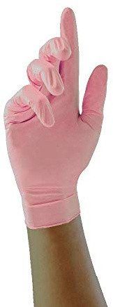 Ink Jungle Pink Nitrile GP0051 GP0052 GP0053 GP0054 GP0055 Examination Nitrile Gloves - Multipurpose, Powder Free and Latex Free Disposable Gloves, Box of 100 Gloves, Pink (Extra Small)
