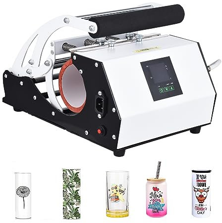 Presse à chaud,ERYUE 220V Tumbler Heat Press Machine pour 11oz-20oz Sublimation Straight Blank Skinny Tumblers Mugs Verre DIY Mug Cup Impression par transfert de chaleur avec réglage de la températur