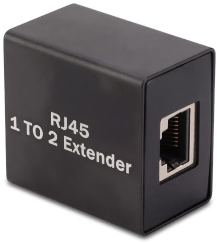 Divisor Ethernet, Divisor de 1 a 2 Gigabit Ethernet Divisor de Cable Ethernet LAN RJ45, 2 Dispositivos Conectados en Red Simultáneamente, para Cat5 Cat5e Cat6 Cat7 Cat8 (1 to 2)