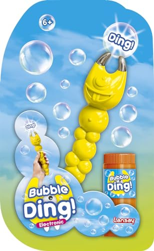 Lansay - BUBBLE DING - INDIVIDUAL - Juego de Burbujas Interactivo - Para Niños desde 6 años - 1 Varita Electrónica para Explotar Burbujas de Jabón + Líquido de Burbujas - Juego Exterior
