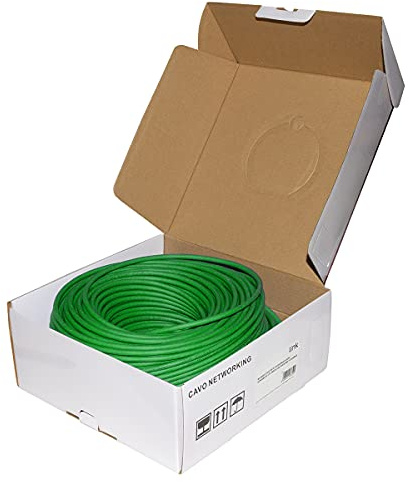 Connetto - Bobina cable red categoría 6a no apantallado utp awg24 halogenfree flexible color verde 100 m