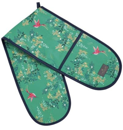 Sara Miller Chelsea Birds Green Double Oven Glove 840 x 200 MM