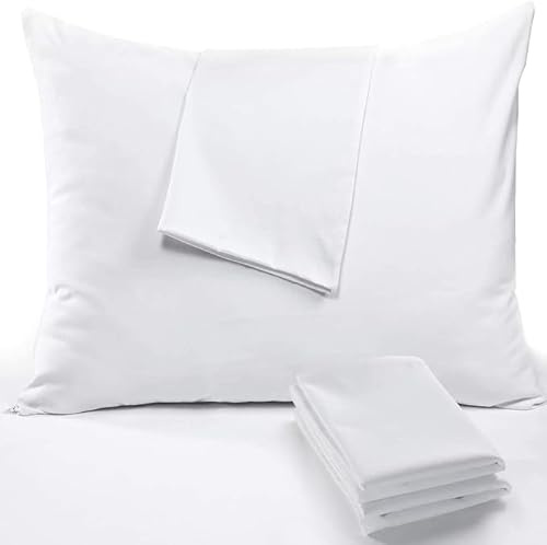 RICHAIR – 2er-Set wasserdichte Kissenbezüge, Öko-Tex Standard 100%, atmungsaktiv, milbenabweisend 80 x 80 cm, weiß, im Briefumschlag-Stil