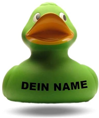 DUCKSHOP Badeenten - personalisierbar (XXL-Badeente Alina grün 31cm)