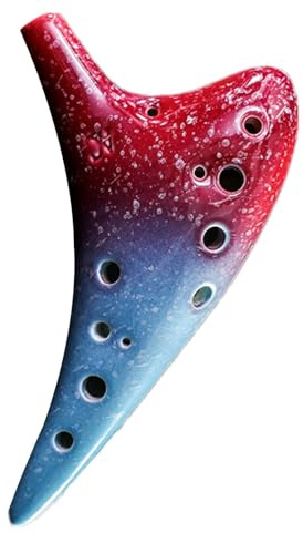 Sghtil Okarina Instrument, Okarina 12 Löcher, klassische Okarina 12 Löcher Alto C | Klassische Musikinstrumente aus Keramik, bunt, Alto C Okarina für Kinder Erwachsene Anfänger
