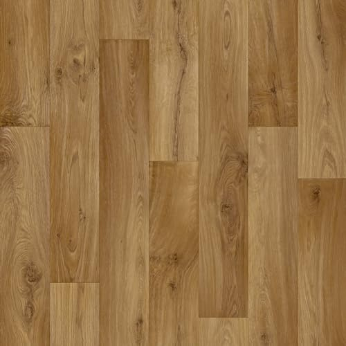 Modern Natural Planks Maestro Vinyl Flooring 2mm Anti-Slip Lino for Kitchen Bathroom (W: 3m x L: 5m)