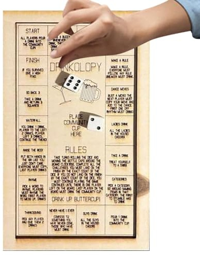 Trinkspielwürfel aus Holz, Trinkspiel der Väter, Würfelspiel für Challenges, Spielzeugbrett aus Holz für Trinkspiele, für Erwachsene, Freundin, Freund, Familie
