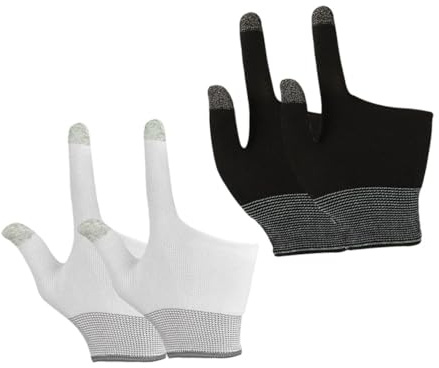 TOKIDNY 2paare Touch-finger-gaming-handschuhe Für Herren Atmungsaktiv Schweißabweisend Bequem Für Handy-spiele Komfort-finger-gaming-handschuhe Aus Sicherem Material Rutschfest Und Praktis