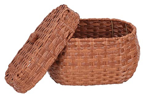Ciieeo Cesta De Huevos Tejida a Mano Estilo Retro De Ratán Sintético, Tamaño Mediano, Contenedor De Almacenamiento Seguro y Decorativo para Encimera De Cocina, Adecuado para Hogar y Tienda