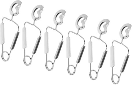 VOSAREA 6pcs Stainless Steel Snail Escargot Tongs Spring Clamp Seafood Grips for Catering and BBQ Serving