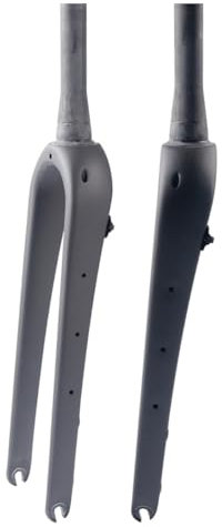 BSFHQS Gravel Fahrrad Gabeln 700c Carbonfaser Rennrad Starrgabel QR 9 * 100MM Scheibenbremse 1 1/8 Zoll Gerades/Konisches Rohr Fahrrad-Vorderradgabel(Matte Black,Tapered)