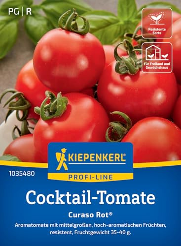 Kiepenkerl Cocktail-Tomatensamen Curaso Rot® 1035480, Gemüsesaat | Aromatomate, aromatisch, für Freiland, Gewächshaus & Topf