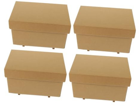COOPHYA 4Er-Box Aufbewahrungskiste schubladenbox Dateiorganisator Bücherregal dokumentieren Büro Aufbewahrungsbehälter zum Organisieren papier lagerplatz Khaki