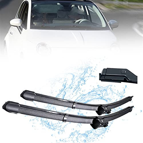 Balais d'essuie-Glace, pour Fiat 500 500C 2009 2010 2011 2012 2013 2014 2015 2016 Balais de vitres Avant de Voiture 24'+14'