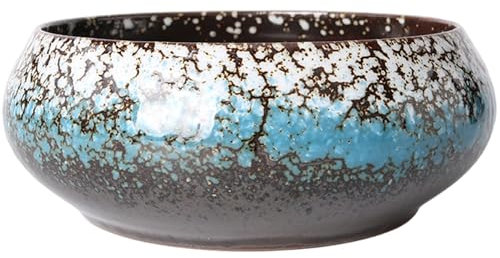 Muzrunq Piantatrice di Ciotola di Loto, Ciotola in Ceramica Rotonda da 6 Pollici Piante estetiche Decorative succulente di Bonsai per pianta Contenitore per Giardino, Balcone, Ufficio