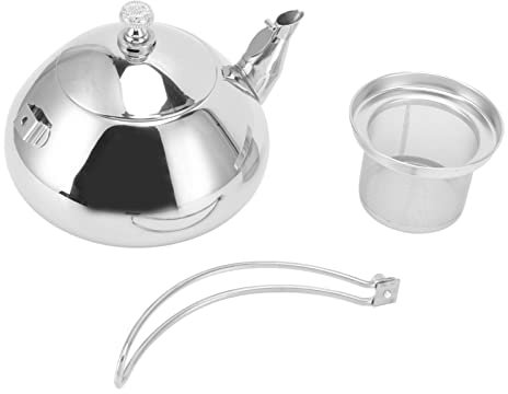 Tea tè in acciaio inossidabile da 1,5 litri bollitore da piano cottura rimovibile professionale con infusore per la cucina d'argento