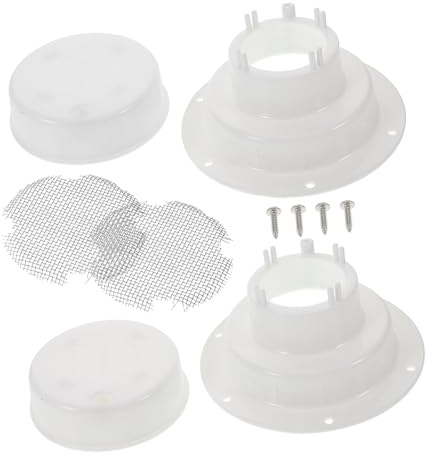 Zerodeko 2pcs Rv Vent Covers for Roof Rv Roof Vent Cap Sewer Cap Mesh Drainage Drain Pipe Cover