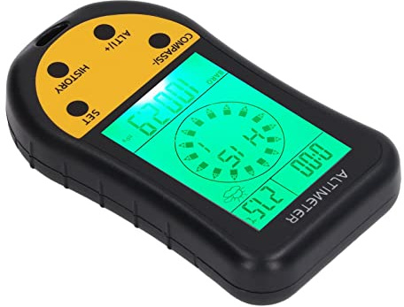 Luqeeg Digital Altimeter 8 in 1 Multifunction Barometer, with Compass Thermometer Weather Sensor for Outdoor Enthusiasts LCD Backlight​