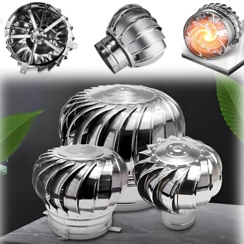 110-400mm Comignolo Girevole In Acciaio Inox 304, Aspiratore Fumi Girevole, Cappello Eolico Per Camini Fabbriche Fattorie Laboratori Cucine Tetti Casa(200mm/7.9in)