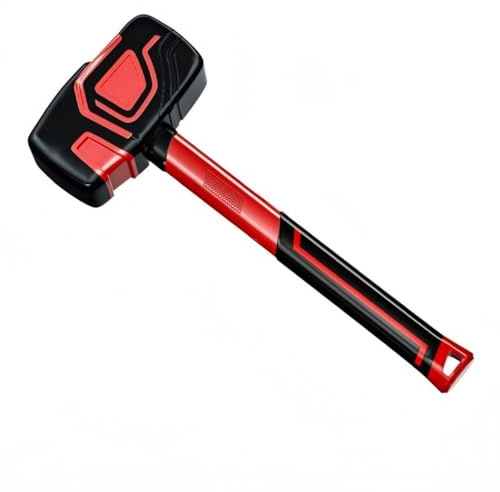 Solid Rubber Hammer Oil Resistant Soft Head Tile Laying Strike Hammer Built in Shock Hammer 375mm
