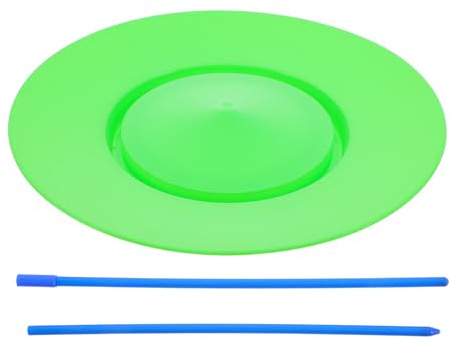 ifundom Platos de Malabarismo Fácil de Aprender de Plástico Verde con Diseño Llamativo para Principiantes y Profesionales para Espectáculos Itinerantes y al Aire Libre