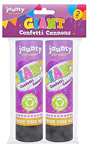 Red Rainbow Giant Party 2PK Confetti Cannons Poppers Shooter Wedding New Years Large Giant