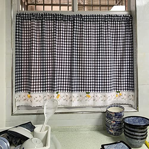 V3VOGUE Küchen Kurzstores Gardinen, Kurzer Vorhang Scheibengardinen Für Kleine Fenster, Baumwollmischgewebe, 1 Stück, 135 X 80-220 cm, Für Wohnzimmer, Schrank, Türvorhänge