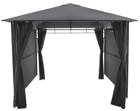 Rideaux pour tonnelle omelya Ardoise pour omelya 3x3m - Hespéride