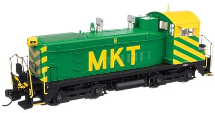 Walthers EMD SW1200 Missouri-Kansas-Texas Spur H0 Lok, Metall, Grün, 5-poliger Motor mit Schwungmasse, Digitale Schnittstelle, Proto Serie
